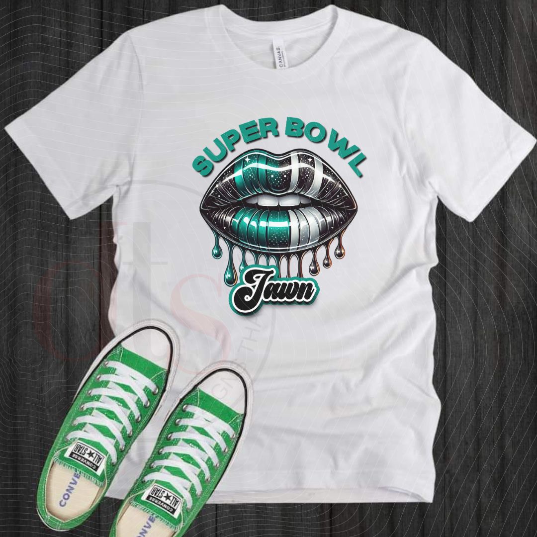 Super Bowl Jawn Sweatshirt – Football Fan Apparel with Stylish Dripping Lips Design