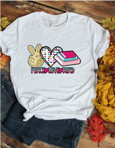Peace Love Reading T-shirt